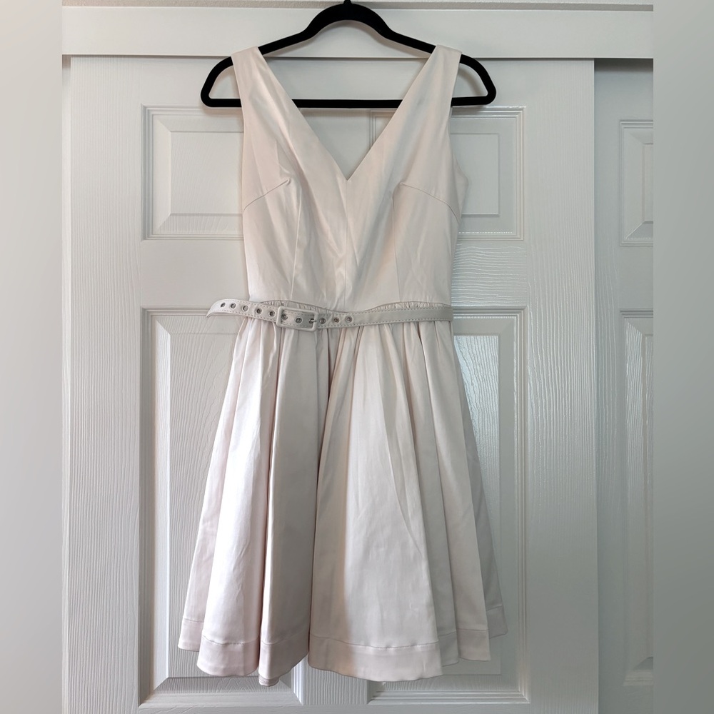 Candice Gwinn Ivory Tea-Length Fit & Flare Dress